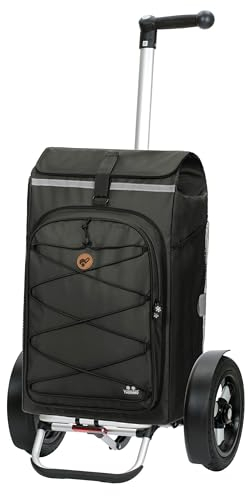 ANDERSEN Einkaufstrolley - Tura Shopper Fado 2.1 schwarz 74 L Einkaufswagen, Freizeit, Thermo, XXL, Aluminium, Griff ergonomisch, klappbar, Kugellagerad