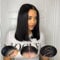 HD Lace Glueless Human Hair Bob Wig - 180% Dichte, 9x6 Lace, 14 Zoll Echthaar Perücke für Damen, 100% Brasilianisches Echthaar in Natürlicher Schwarzer Farbe