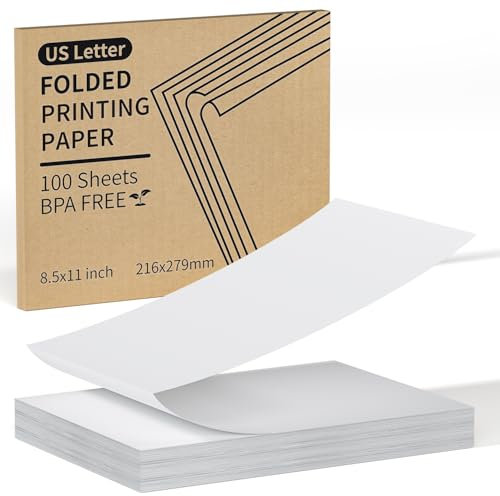 100 Blatt A4 Thermopapier (210mm×297 mm) Unterstützung für Kontinuierlichen Druck, Schnell Trocknendes, Kompatibel für tragbaren Drucker M08F,A40,F2S,MT800 and Other A4 Portable Printers