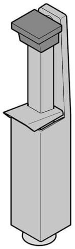 Hörmann Türfeststeller Hub 60 mm, Alu silber, silber eloxiert