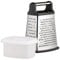 MasterClass Stainless Steel Box Grater with Container, 23 cm (9 Inch),Black