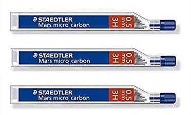 STAEDTLER Lot de 3 Etuis de 12 mines Mars micro carbon 0,5 mm 3H