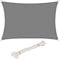 WOLTU Voile d'ombrage rectangulaire 3x5 m Respirante en HDPE, Toile d'ombrage Protection Solaire, Anti 85% UV Contre Le Vent, pour Jardin terrasse Camping Gris