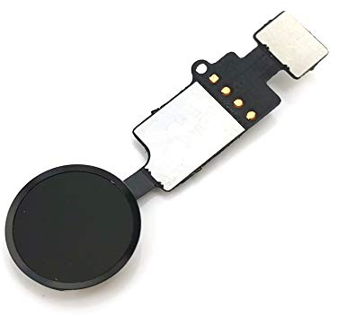 E-repair Home Button Key Fingerprint Touch ID Flex Cable Assembly Replacement for iPhone 7 and 7 Plus (Black)