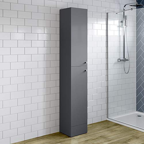 1900 x 300 Harper Gloss Grey Tall Cabinet