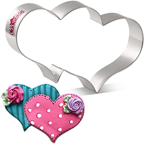 LILIAO Emporte-pièce en forme de cœur pour mariage, anniversaire, Saint-Valentin, fête des mères, fête prénatale - 12,4 x 7,9 cm - Acier inoxydable