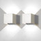 FUPE 2 Stück Wandleuchte aussen Innen LED Wandlampe aussen modern weiß 6W Kaltweiß 6500K IP65 Wasserdicht quadratisch Aluminium Wandleuchte Passen Sie den Lichtwinkel an Design Einfache Installation