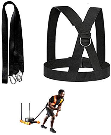 OYINDIZ Schlittengeschirr, Gewichtsgeschwindigkeit, Schlitten, Workout, Reifen, Zuggeschirr, Widerstands- und Hilfstrainer, körperliches Training, Ausrüstung, Geschirr für Männer und Frauen (2 m)