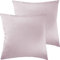 Pure Label 2er Set Mako Satin Kissenbezüge 50x50 cm aus 100% Baumwolle in rosa - Traumhaft weiche Deko Kissen passend zu unseren Bettwäsche Sets