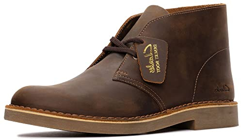 Clarks Originals Uomo Desert Boot Evo Pelle Beeswax Stivali 45 EU