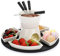 BSTKEY 300ML Ceramic Butter Warmer Set with Wooden Pallet, Fondue Pot Melting Pot Set, Melt Hot Pot Bowl Set For Cheese Chocolate Butter Caramel, with 4 Forks and 4 Dishes