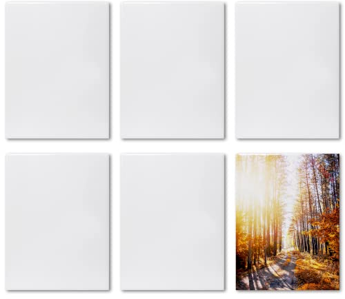 Sumex Piastrelle in ceramica per lavori artigianali, 6 pezzi, bianco lucido, piastrelle in ceramica per pressa a caldo (20 x 20 cm), SUMEXTL2025-6