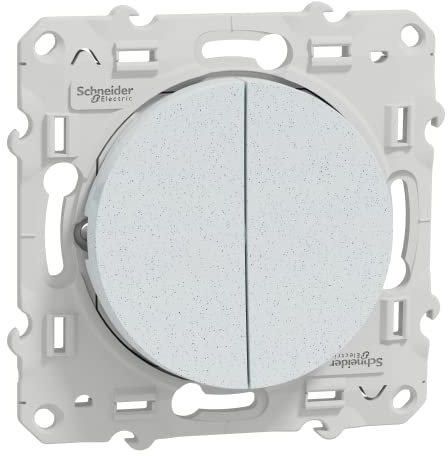 Schneider Electric - Odace, doble ida y vuelta blanco reciclado, conexión rápida, tornillo - S510214