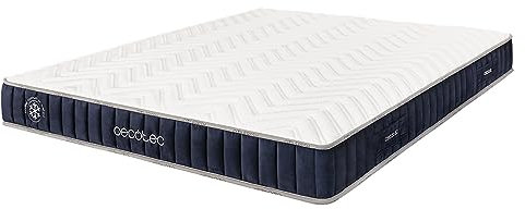 Cecotec Colchón de Espuma Flow CecoFresh 2100 CoolConfort 135 x 190. Núcleo de Espuma y Tecnología Innovadora CoolConfort, Sensación Ultra Refrescante, Firmeza Alta, Altura 21 cm