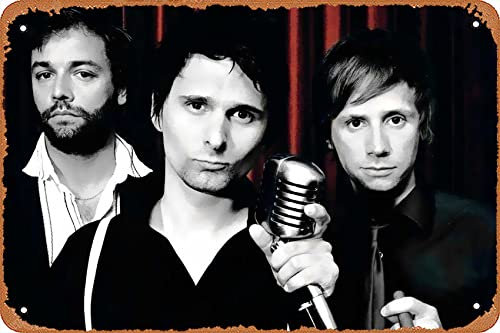 Muse Band Poster (3) Neuheit Metallschild Retro Wanddekoration für Zuhause, Tor, Garten, Bars, Restaurants, Cafés, Büros, Kneipen, Clubs, Schild, Geschenk, 30,5 x 20,3 cm