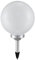 Solarlampen für Außen Kugel Gartenleuchten Erdspieß Kugelleuchte Solar LED Solarkugel für den Garten, weiß Silber, LED warmweiß, Durchmesser:25 cm