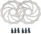 Yongness Fahrrad Scheibenbrems Scheiben, 2er Pack mit 12 Schrauben Silber 203 mm Bremsscheiben, Center Lock Bremsscheiben, Fahrradscheiben