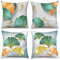 Uiiooazy Kissenbezug Ginkgo, Kissenbezüge Türkis Grün Gold Blätter Muster Quadratisch Kissenhülle Samt Zierkissenbezug für Sofa Couch Schlafzimmer Wohnzimmer Auto Café Zuhause, 4er Set, 30Bx30Hcm