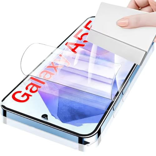 [2Pcs] Film de Protection d'écran Hydrogel pour Samsung Galaxy A55 5G, [Clear HD] Film Protecteur TPU Souple