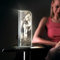 Luverre Tischlampe | LED-Leuchte | Glas-Leuchte mit Gravur für Nachttisch, Kommode, Wohnzimmer | Kunst, Malerei, Pferd (Pferdeliebe, Rechteck | silber)