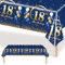 MORAINJAY Mantel de cumpleaños para 18 años, mantel azul marino para fiesta de cumpleaños 18, mantel rectangular impermeable para hombres, mujeres, suministros de fiesta de cumpleaños, decoración de