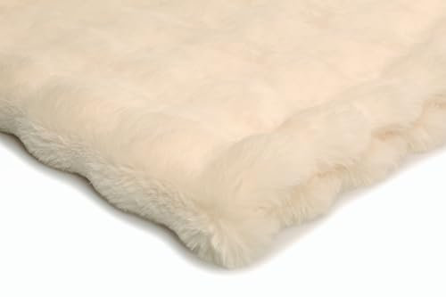 Kunstfell Bubble, Kaninchenfell, einseitig, meterwaren Textilien, 50 x 180 cm (Creme)