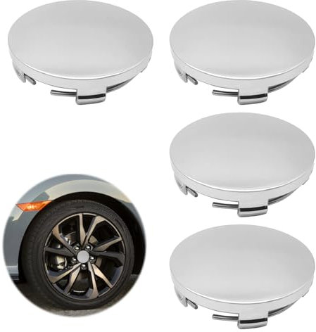 4 PCS Cache Moyeu 60mm,Capuchons de Jante,Centre de Roue,Bouchon de Jante,Couverture Universelle de Jante de Pneu de Véhicule ABS,Cache de Roue Centrale Universels pour Accessoires de Voiture