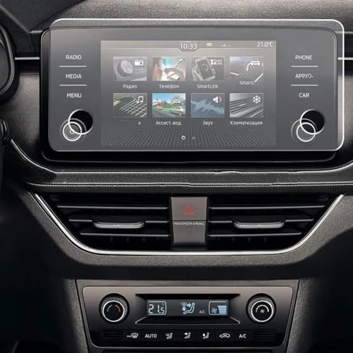 Schutzfolie Auto Navi Kompatibel Mit Skoda Für Rapid 2021, Auto-GPS-Navigation, Gehärtetes Glas, Displayschutzfolie, Innenzubehör