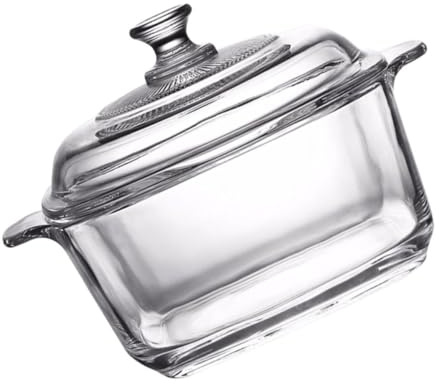Bol à Soupe en Verre Trempé 1 L avec Couvercle pour Table et Buffet | Verre Cristal Clair, Résistant aux Fissures et N’absorbe Pas le Liquide, Usage la Cuisine et Service
