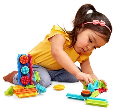 Bristle Blocks 36 Teile Bausteine Basic Set – Bauklötze mit Borsten, Motorikspielzeug – Kinder und Baby Spielzeug ab 2 Jahren