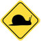Samunshi® Schnecke Warnschild Warndreieck Aufkleber Achtung Vorsicht Tier - 10x10cm mehrfarbig