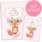Cozy Racoon U-Heft- und Impfpasshülle mit Personalisierung| 3- teiliges Set | Hochwertige Hülle für Untersuchungsheft und Impfpass Deines Kindes | Design Boho Fuchs Rosa