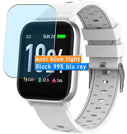 Vaxson 3 Stück Anti Blaulicht Schutzfolie kompatibel mit DENVER SW-163 1.4 Smart Watch SmartWatch Bluelight folie folien Displayschutzfolie ( nicht Panzer Schutz Glas folie nicht PanzerGlas ) Neue