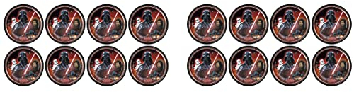 ALMACENESADAN-4788, Pack Disney Star Wars, Darth Vader Espada Laser Compuesto por 16 Platos de cartón 23 cm, Ideal para Fiestas y cumpleaños. (8435510347888)