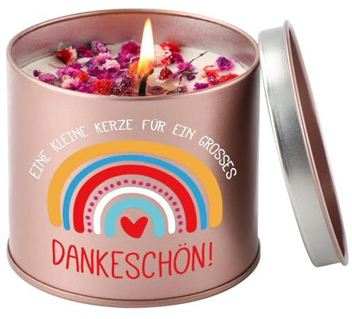 PRSTENLY Dankeschön Geschenke für Frauen, 9OZ Kerze Kleines Danke Geschenke für Erzieherin Kollegin Team Freundin Chef Abschied Weihnachten Geburtstag, Abschiedsgeschenk Lehrerin Kollegen Jobwechsel