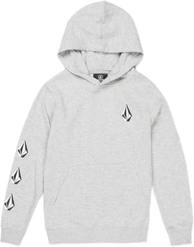 Volcom - Kapuzen-Sweatshirt Iconic Stone Heather Grey für Jungen – Größe M – Grau