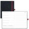 POPRUN Kalender 2025 Buchkalender A5 Notizbuch (Aug.2024-Dez.2025), ca. A5 (22 x 16,5 cm), Terminplaner, Wochenplaner 2025 Softcover mit PU-Leder, Zertifiziertem Papier - Schwarz