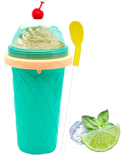 Slushie Maker Cup – DIY Magic Quick Frozen Smoothies Becher für hausgemachte Milchshake-Eismaschine, Kühlbecher, doppellagiger Squeeze Slushy Maker Cup, Geburtstag lustige Geschenke für Kinder &