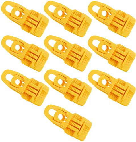 10 x Holdon® MIDI Clip Gelb - Klammer Klemme Befestigungsöse Banner, Zelt, Planen, Molton - BO-Camp/Isabella