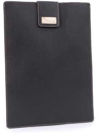 Catwalk Collection Handbags - Women's Leather Laptop Sleeve - Protective Laptop Case - Fits 15.6 Inch - Paige Large - Black