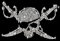 Apfelblüte | Totenkopf Pirat Strass Bügelbild 21x13 cm klar transparent Strasssteine Aufbügler Applikation suger skull rhinestone application hot fix clear DIY upcycling Accessoires Schädel BBSkull13