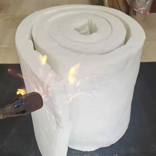 Keramikfasermatte, Feuerfeste Isolierung, Ausgelegt Auf 2400F, Hochtemperaturbeständigkeit Für Pizzaöfen, Öfen, Schmieden, Rohrisolierung(10MM)
