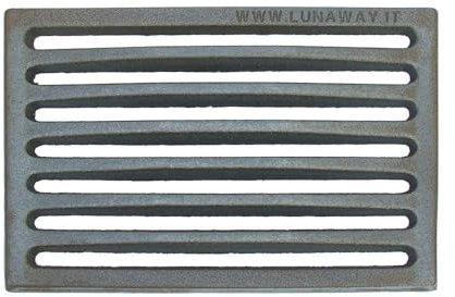 Grille en fonte pour cheminée cm. 24 x 16 H - Épaisseur 1 cm et épaisseur centrale 2 cm DS