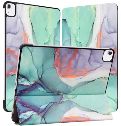Techsuit für iPad Air 13 2024 bis 2025 Hülle mit 360 Schutz, Mikrofaser Innenfutter, Verstellbaren Betrachtungswinkeln, Schlankem Design, Anti Fingerabdruck, FoldPro Series, PU Leder, Green Time