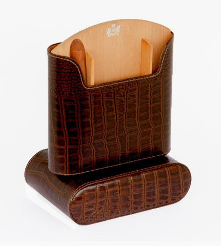 Brizard & Co. Show Band Croco Tobacco Travel Humidors