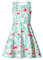 AIDEAONE Filles Imprimer Flamants Roses Floral Mignon Robe sans Manches Robe d'été Blanc 8-9 Ans,L