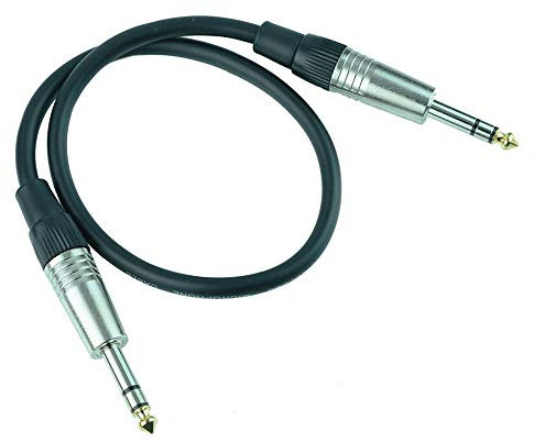 Switch Electronics Cavo patch audio con segnale bilanciato TRS da 6,35 mm da stereo a jack stereo da 6,35 mm (lunghezza 0,5 m)