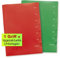 TimeTEX Wochentags-Mappen A4-Plus - 2 Stk. rot und grün - mit 7 Fächern - 10668