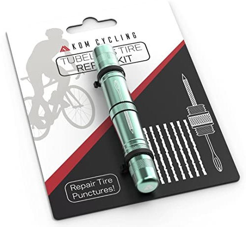 KOM Cycling Schlauchloses Reifenreparaturwerkzeug zum Befestigen von Löchern in Reifen (Celeste (Limited Edition))