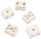 Fafeicy 5 pcs 10A / 250V Morsettiere di Cablaggio in Ceramica a 5 Fori a 2 Posizioni, Morsetti di Ceramica per Cavi di Alimentazione, Trasformatori, Strumento (1)